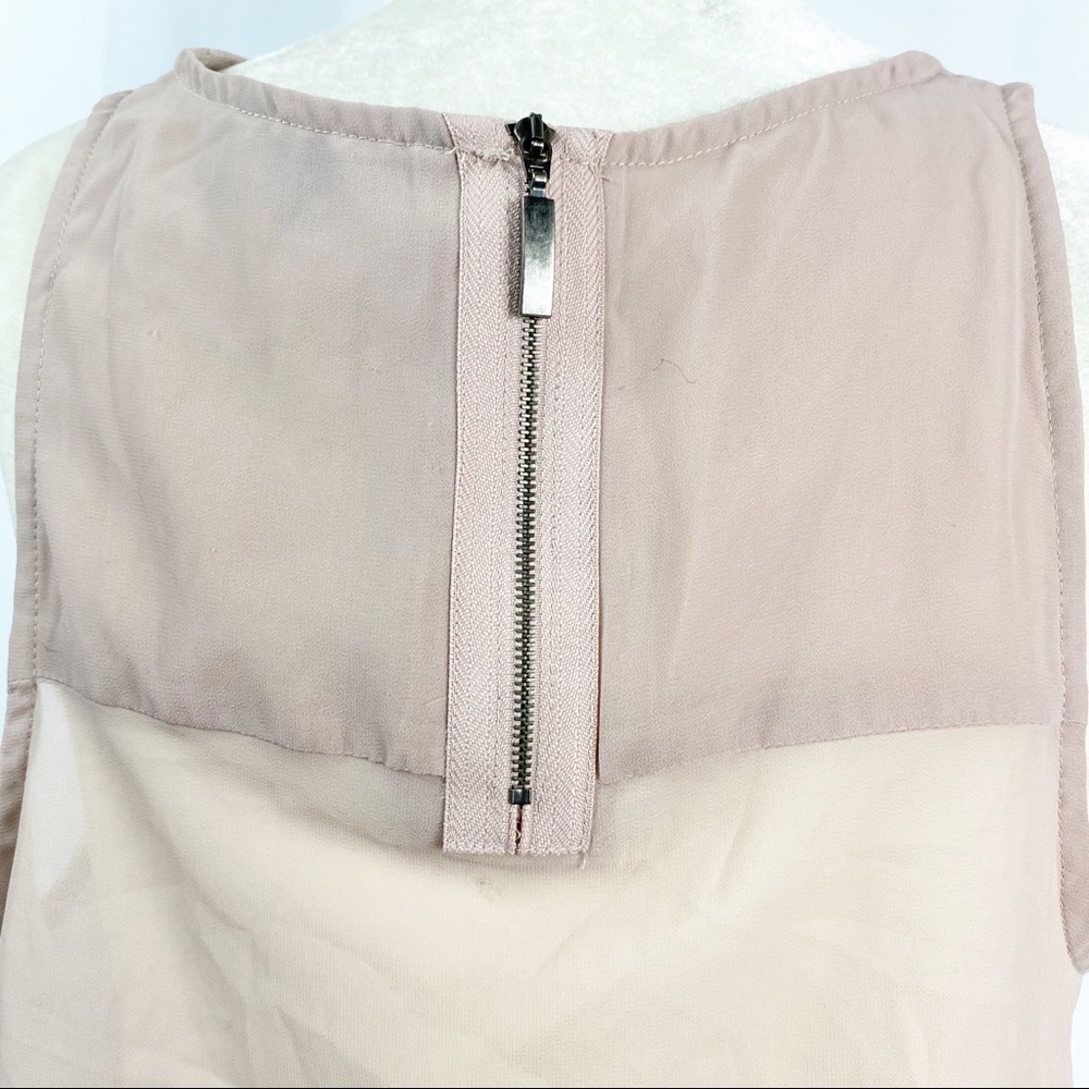 American Eagle Semi Sheer Sequin Zip Top Blouse - Picture 5 of 7